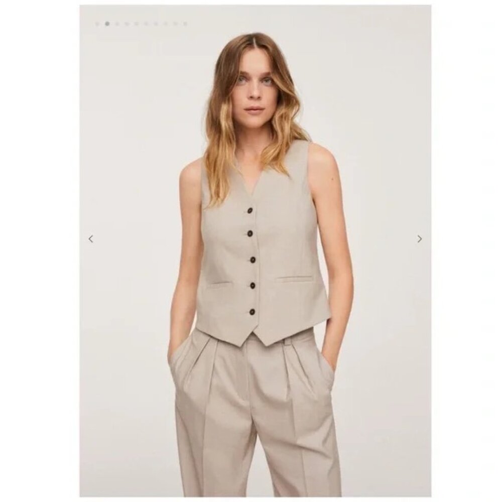 NWT Mango tan vest / waistcoat